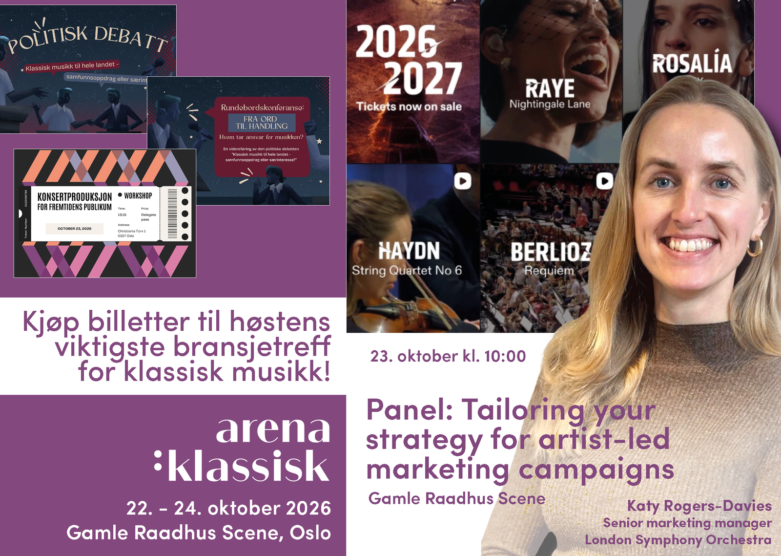 Programmet til arena:klassisk 2026 er klart!